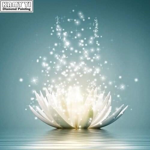 Full Square/Round 5D Diy Daimond Painting Cross-stitch Water Lily 3D Diamond Painting Rhinestones Paintings Embroidery Gifts