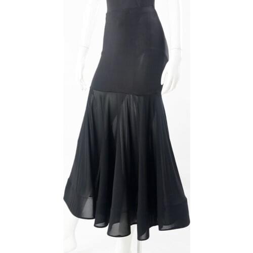 Ballroom dance modern dance BIG MESH FLARE skirt hem package hip skirt S16026