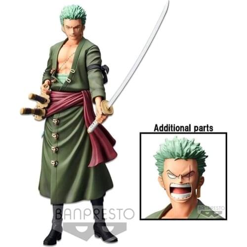 Cuteanime 100% Original Banpresto Onepiece Figure Roronoa Zoro Grandista Nero FigurePVC Action Model Toys Anime Figure