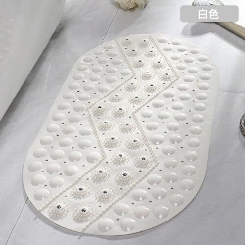NEW Bath Mat 39x69cm Suction Cup Safety Shower Bathtub Mats Non Slip Bathroom Floor Mat PVC Waterproof Massage Foot Pad