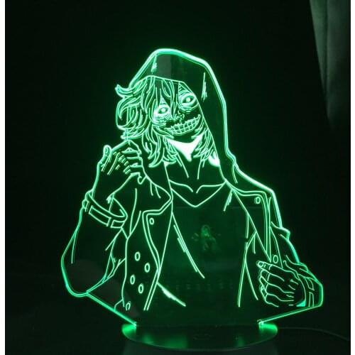 Tomura Shigaraki Lamp 3d Lamp Anime My Hero Academia for Bedroom Decoration Birthday Gift Tomura Shigaraki Led Night Light
