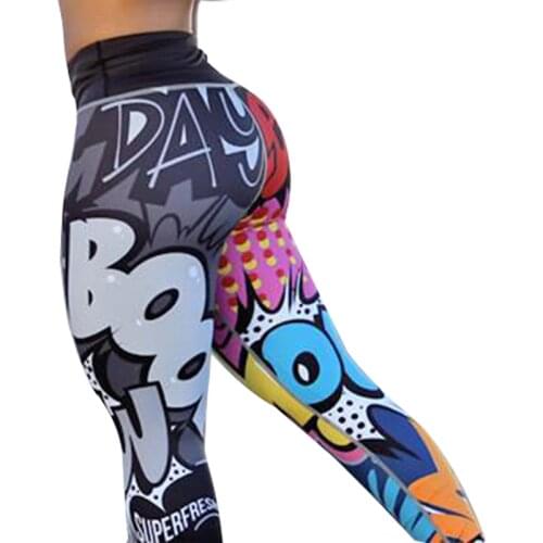 SVOKOR Women Digital Printing Leggings Workout Leggings High Waist Push Up Leggins Mujer Fitness Leggings Women Pants