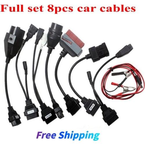 Best Adapter Cables For delphis VD TCS CDP OBD2 OBDII Car Diagnostic Interface Tool Full Set 8 Car Cables vd DS150E cdp Cable