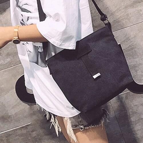 Fashion Women Canvas Shoulder Messenger Bag Female Washed Casual Canvas Bag Lady Multi-zip Business small Flap Bag Crossbody Bag