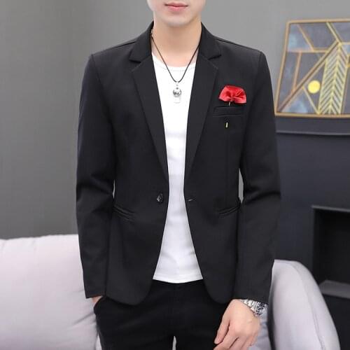 2021 Mens Autumn Thin Leisure blazer Slim Fit Youth Solid Color New blazer Fashion