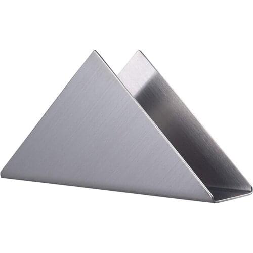 New Triangle Napkin Holder Stainless Steel Decorative Paper Cocktail Napkin Dispenser Organizer for Kitchen Countertops, Dinner