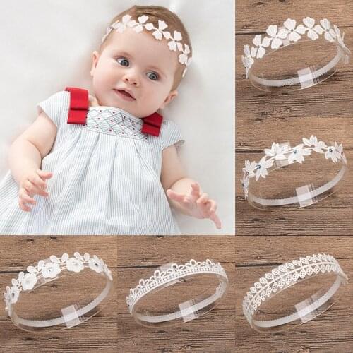 1 Pcs Baby Girl Headband Headwear Hairband Infant Gift Children Kids Toddler Floral Newborn Flower Lace crown Leaf crystal