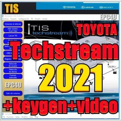 Techstream 03/2021 OBD2 Toyota Lexus TIS V16.00.020Software+Keygen+Flash Reprogramming DVD For Toyota