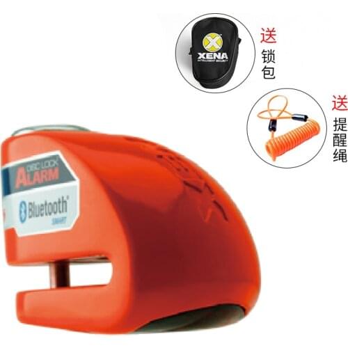 XENA Motorcycle Alarm Lock Security Anti-Theft Cylinder 6~14mm Diameter For Moto Disc Brake Waterproof With Bag+Reminder Rope