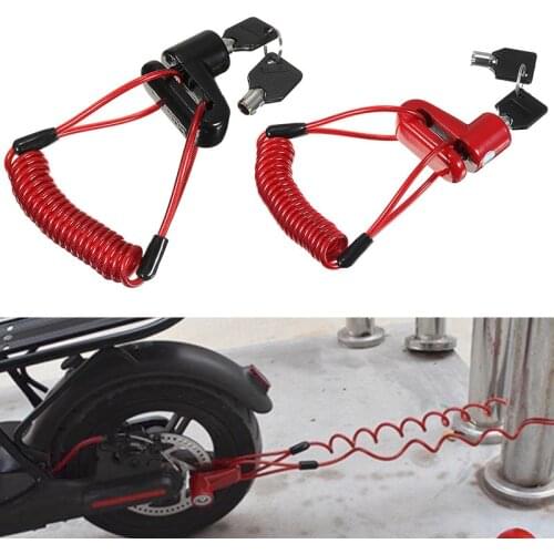 Anti-theft Bicycle Electric Scooter Disc Brake Wheels Lock For Xiaomi Mijia M365 Disc Brake Lock Black Red Lock Scooters Parts