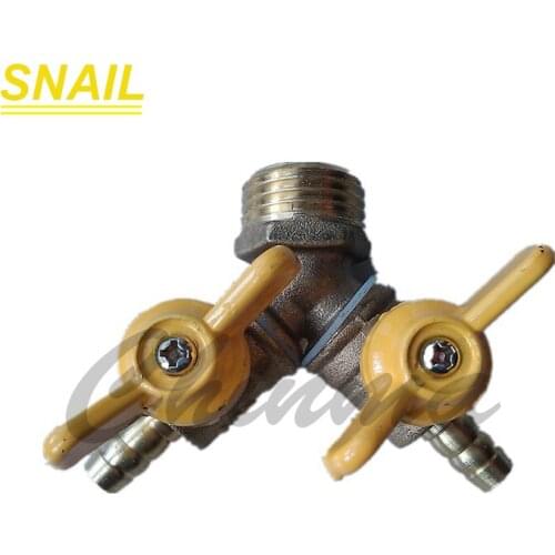 Wire EDM machine copper three-way water valve External thread 20mm 7mm