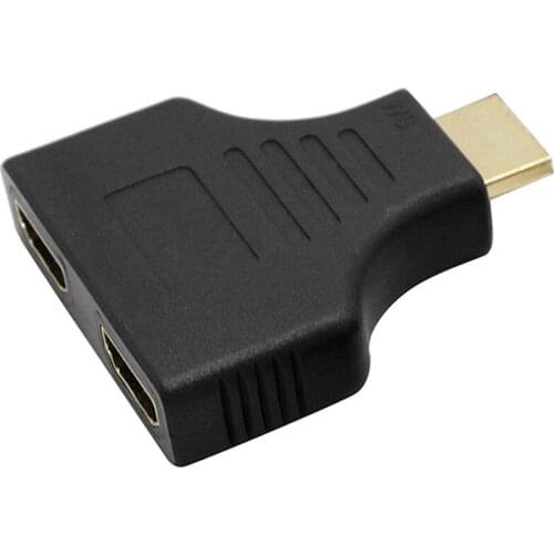 Splitter Adapter 1080P Male To 2 Female 1 In 2 Out Colorful HDMI-compatible Ports Durable Converter For TV