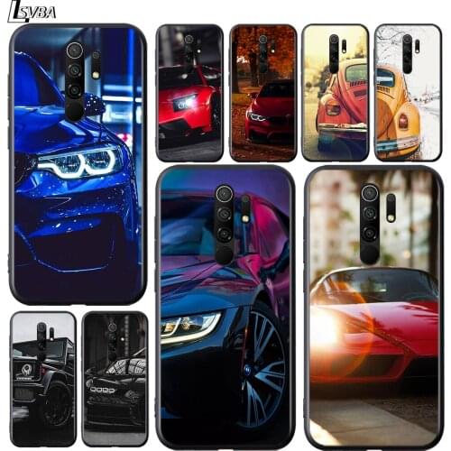 Luxury Sports Car For Xiaomi Redmi K40 K30T K30S K30i K30 K20 10X 9T 9i 9AT Ultra Pro 5G Black Phone Case