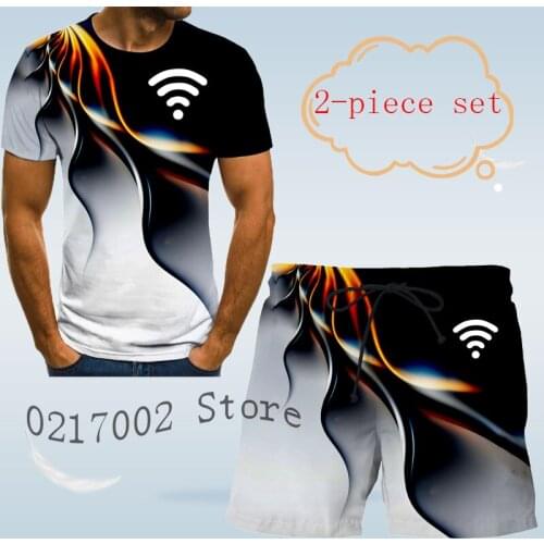 2021 New Tracksuit Men Sets Summer 2 Pieces Sportswear Set+ Gym Fitness Sport Shorts Casual Letter Printing Polo Sweat Suit 6XL