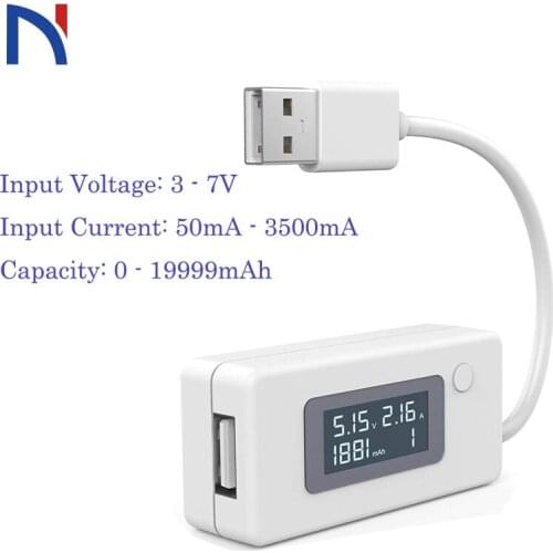 USB Tester 3-7V LCD Micro USB Charger Battery Capacity Voltage Current Tester Meter Detector for Smartphone Mobile Power Bank