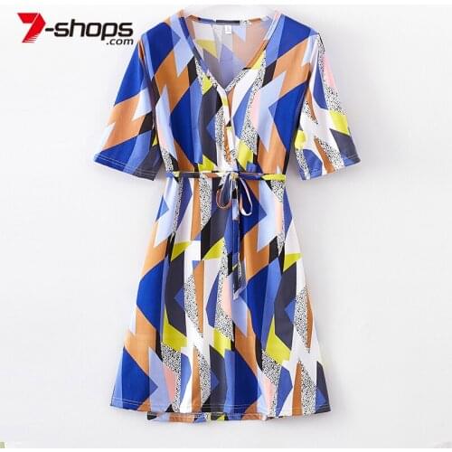 AECU Women Chiffon Short Dress Short Sleeve Sexy Bandage Dress V Neck Vestidos De Fiesta Mini Party Dress Women Clothing