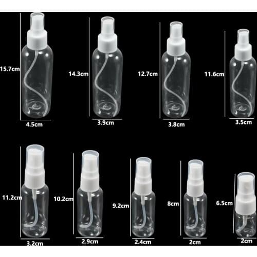 1pc/5PCS Portable Travel Transparent Plastic Empty Cosmetic Sample Spray Can Be Used To Dispense Jars for Cosmetics