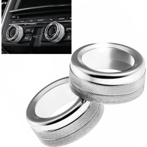 2PCS Car Volume Radio Knob Cover For Porsche Macan S Turbo Cayenne Panamera S 911 Boxste Car Accessories Volume Knob Cover