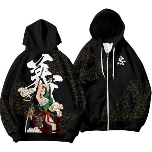2020 Zipper Hoodie Sweatshirt Hooded Coat Jacket Black Print Costumes Fashion Hoodie