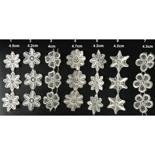 4cm-4.7cm exquisite water soluble embroidery flower lace trimming,various flower lace,XERY13889