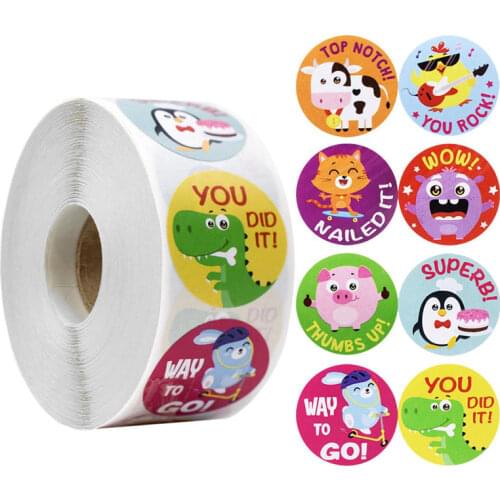 500PCS Gift seal sticker design diary scrapbook holiday birthday party gift cartoon animal decoration label