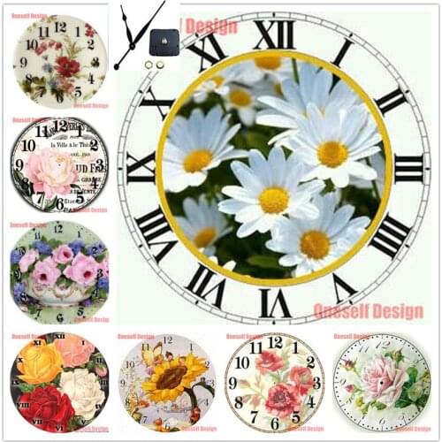 5d diamond painting diy beaded embroidery sale clock flower 5d diamond embroidery and clock Christmas gift for home wall sticker