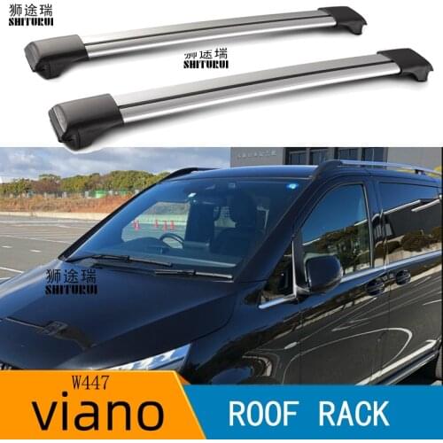 2Pcs Roof Bars for Mercedes-Benz Viano VITO W447 2014-2020 5 Door Aluminum Alloy Side Bars Cross Rails Roof Rack Luggage