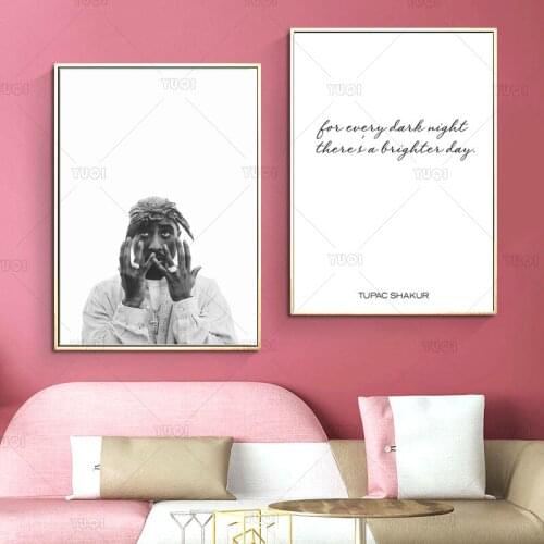 Tupac Shakur Decoration Rap Poster Wall Art Canvas Print , Hip Hop Poster Art Prints Tupac Canvas Poster Wall Picture