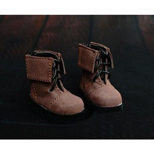 N01-X005 children handmade toy 1/6 Doll Accessories BJD/SD doll shoes Folding strap ankle boots 1 pair