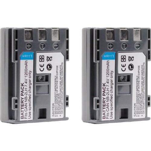 Doscing 2Pcs/lot 7.4V 1200mAh NB-2L NB-2LH NB 2L NB2LH Replacement Camera Battery For Canon 350D 400D G7 G9 S30 S40 Wholesae