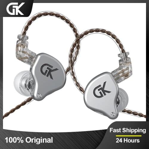 GK GS10 Earphones With Microphone Hybrid Technology 4BA+1DD In-Ear Sport Game Earplugs Headphones Noice Cancelling Wired Headset