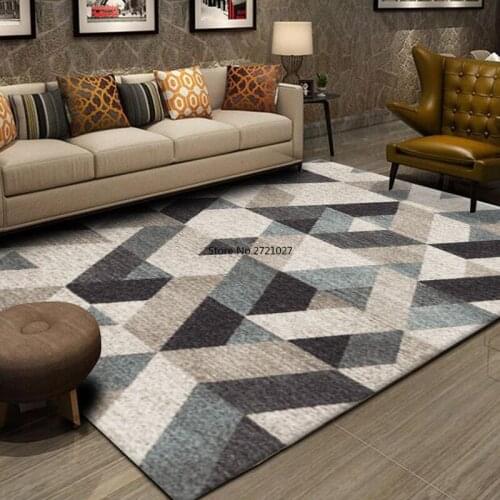 Living Room Carpet Coffee Table Bedroom Bedside Door Home Geometric Pattern Floor Mats Custom