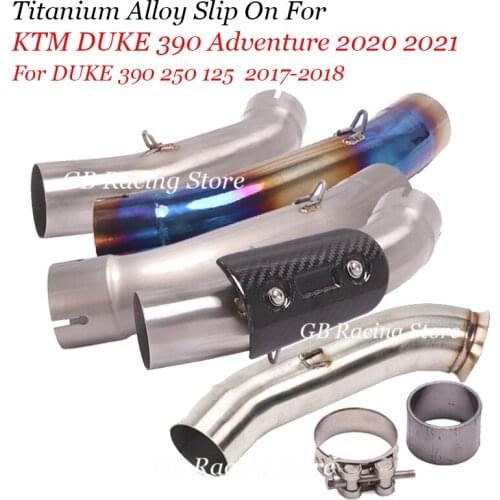 Titanium Alloy Moto Middle Pipe Slip On For KTM390 ADV DUKE 390 adventure 2020 2021 For DUKE 390 250 125 RC 390 RC390 2017 2018