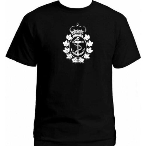 Canadian Army Navy Force Emblem Cnd Military 100% Cotton Black New T-Shirt 2019 Cool Tees