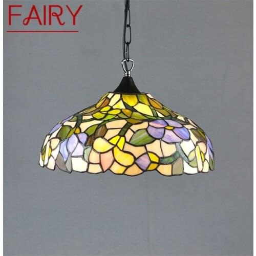 FAIRY Tiffany Pendant Light Contemporary LED Creative Colorful Lamp Fixtures For Home Dining Room
