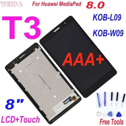 AAA+ LCD Replacement 8" For Huawei MediaPad T3 8.0 KOB-L09 KOB-W09 LCD Display Touch Screen Digitizer Assembly for Huawei T3 LCD