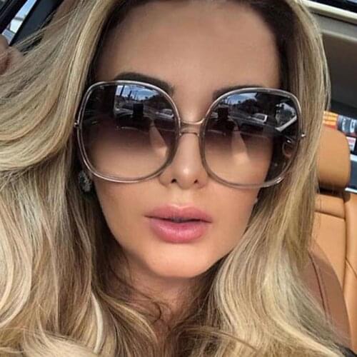 Vintage Womens Round Sunglasses Luxury Brand Designer Female Oversize Ladies Sun Glasses for Men Gafas Feminino Oculos De Sol