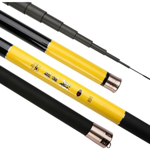 8m 9m 10m 11m 12m 13m Power Rod Carbon Fiber Fishing Rod Super Hard Telescopic fishing rod Fishing Tackle Spare 4 Parts GAN007