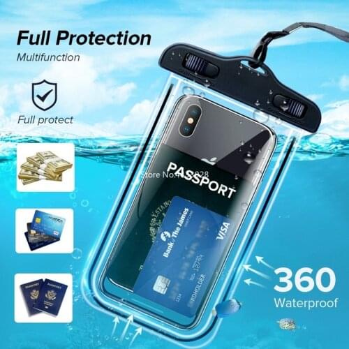 IP68 Universal Waterproof Phone Case Bag For Blackview A100 6.5 Inch Below Water Proof Bag Mobile Cover For BV6000 A BV Series