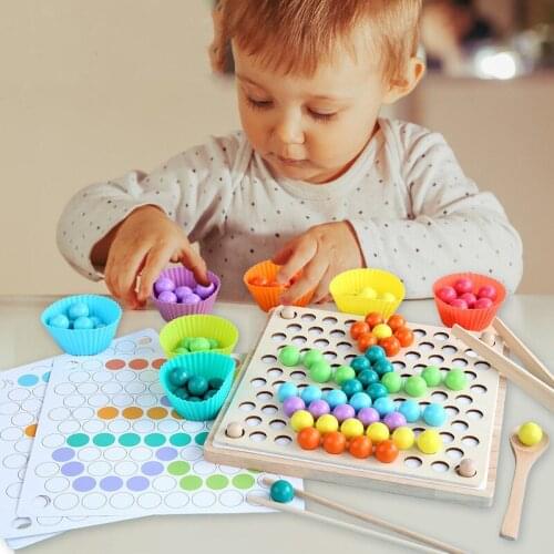 Baby Basic Life Skills Training Spoon Using Kids Montessori Learning Toys Early Educational Preschool Play Learning Toys