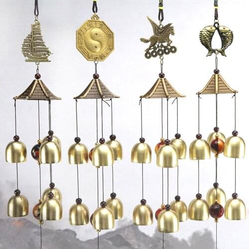 Wind Chimes Yard Antique Amazing Garden copper Bells Windchimes hanging decorations kids room decoration