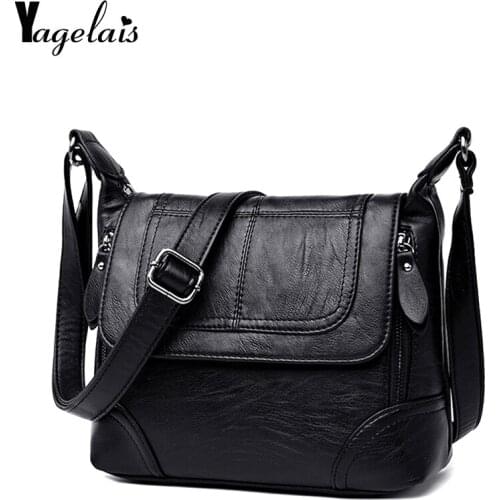 Yagelais 3 Colors Leather Luxury Handbags Women Bags Designer Small Messenger Bagsr handbag female fashion crossbody bag