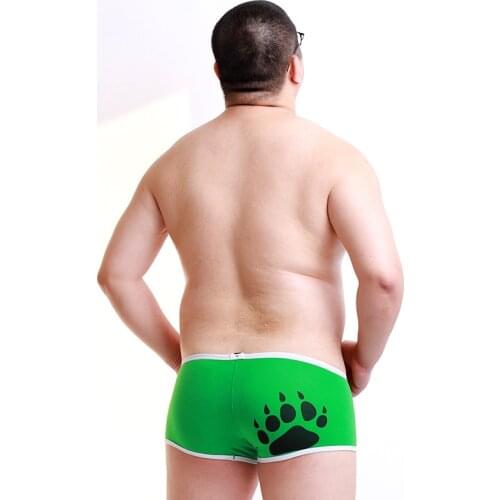 12 PCS/LOT Mens Plus Size Bear Claw Paw Cotton Boxers Bear Underwear Sexy Shorts Design For Gay Bear M L XL XXL Drop Shipping