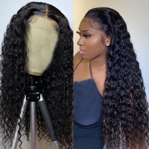 Fureya Hair 4x4 Lace Front Wigs Human Hair Short Bob Curly Wigs With Baby Hair 150% Density Brazilian Remy Hair Pre Plucked