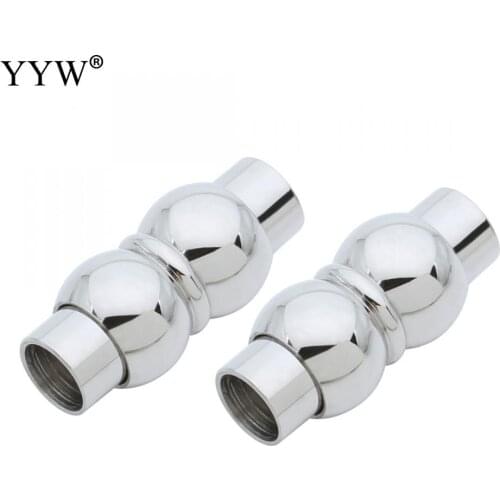 2pcs/Bag Stainless Steel Magnetic Clasps For Diy Connector 5mm Leather Bracelets Buckle Jewelry Making Findings Accessories