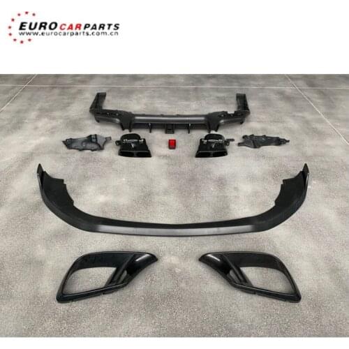2018 new style S class body kit w222 S63 S65 B style pp material front lip beard rear diffuser for S320 S350 S400 S500 bumper