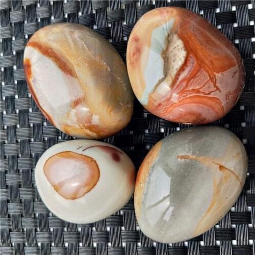 4 pcs natural madagascar polychrome jasper stone with great energy