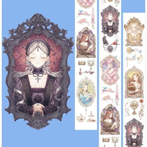 45mm*3M Century Medieval Mirror Girl Vintage Washi Tape
