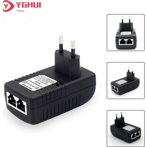 5 Pieces POE Injector Power Supply DC12V 1A DC 48V 0.5A POE Ethernet Adapter For Security CCTV Camera System