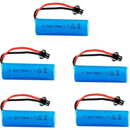 3.7V 18650 Lipo Battery For RC TOYS helicopter car Baot Tank Gun Truck Train Motorcycles toys accessory 3.7 V 1500mah RC Battery